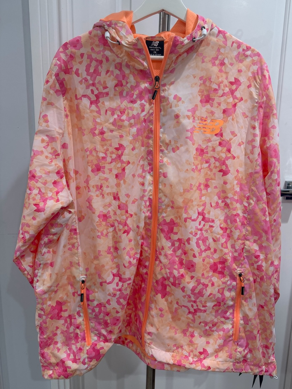 New Balance-women’s lined windbreaker with hood-2X